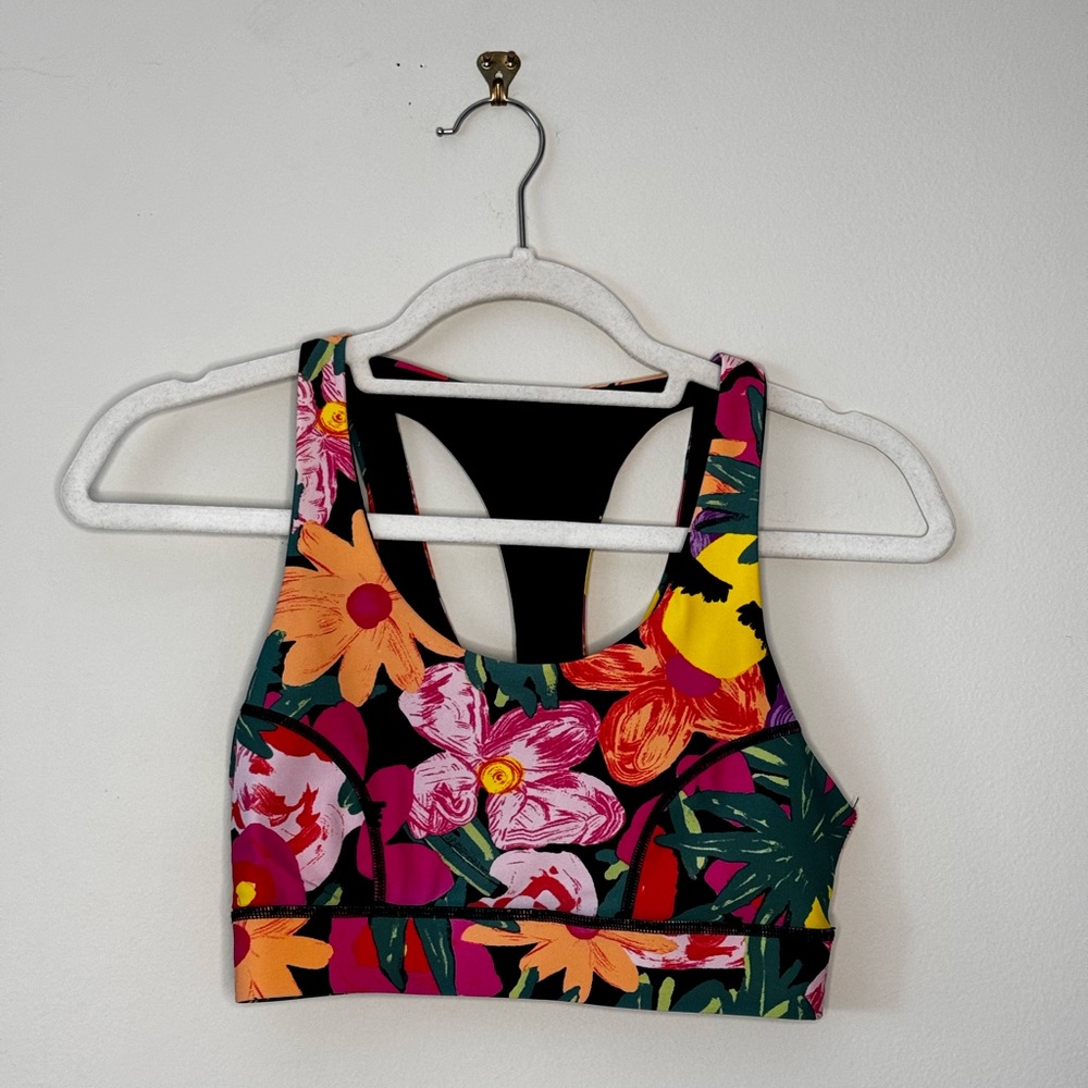 Floral Cotton on Sports Bra